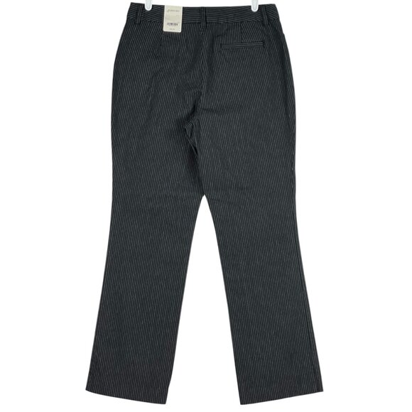 St. Johns Bay Women's Stretch Black Pinstripe Dress Pants Sz 12 Straight Leg NWT - Picture 2 of 11